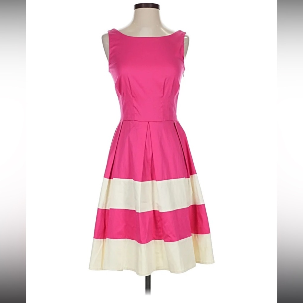 Kate Spade Mandy Colorblock Dress, Pink and White, Size 12